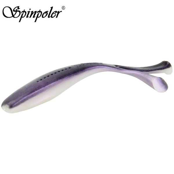 

spinpoler 5pcs 10g/12.7cm soft jerk minnow baits jerk shad soft plastic swim baits with twin ear tails