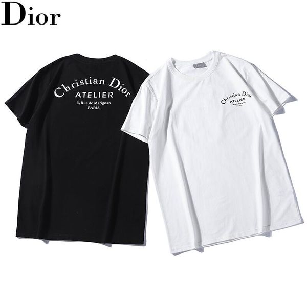 

new summer fashion designers men's shirt t-shirt letter embroidery t-shirt men's brand short-sleeved t-shirt women's shirt-01, White