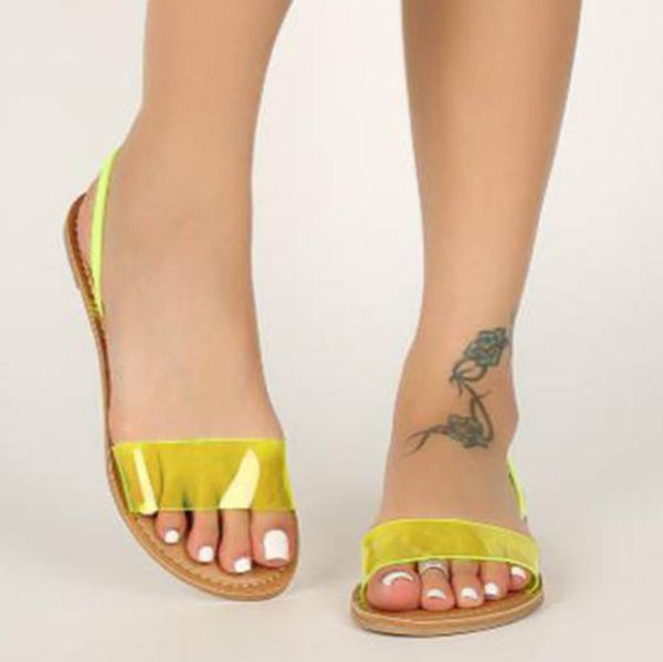

fashion summer clear transparent slippers women shoes slides open toe square low heels slippers women shoes mules zapatos mujer, Black