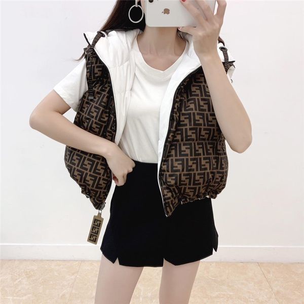 

mens designer jackets vest womens designer winter coats jackets womens vest women on both sides wear vest f high end tide double wear jacket, Black
