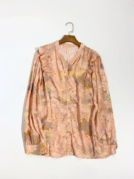 

women's blouses & shirts women shirt orange 100% viscose long sleeve, White