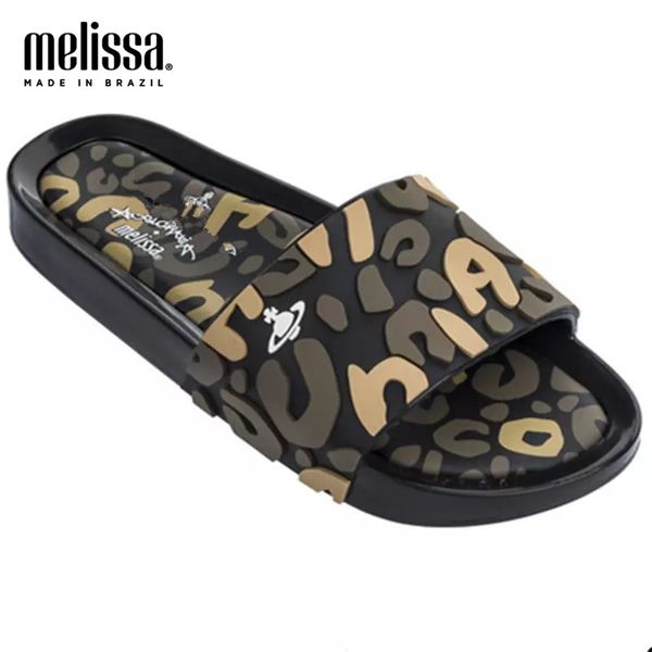 

melissa beach slide 2020 women jelly sandals melissa adulto shoes for women jelly sandals female shoes mulher flip flop, Black