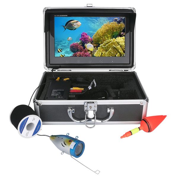 

pddhkk 9 inch wi-fi wireless hd visual fishing camera underwater video fish finder support mobile app dvr recorder and ps