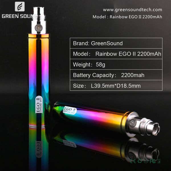 

sound limited rainbow green battery 2200mah ii 2000pcs ego rainbow battery ego edition afqqr