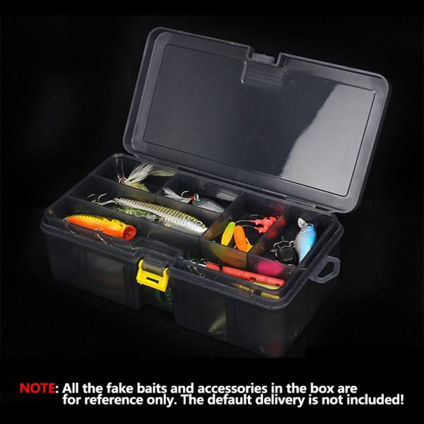 

dual layer fishing tackle boxes lure baits storage case shrimp boxes waterproof fishing lures cover accessories