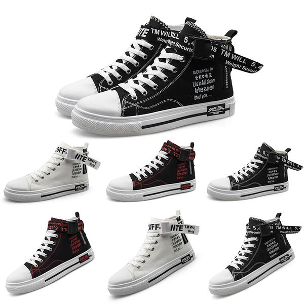 

designer womon mens canvas shoes black white red platform designer sneakers mens trainers homemade brand made in china size 3944