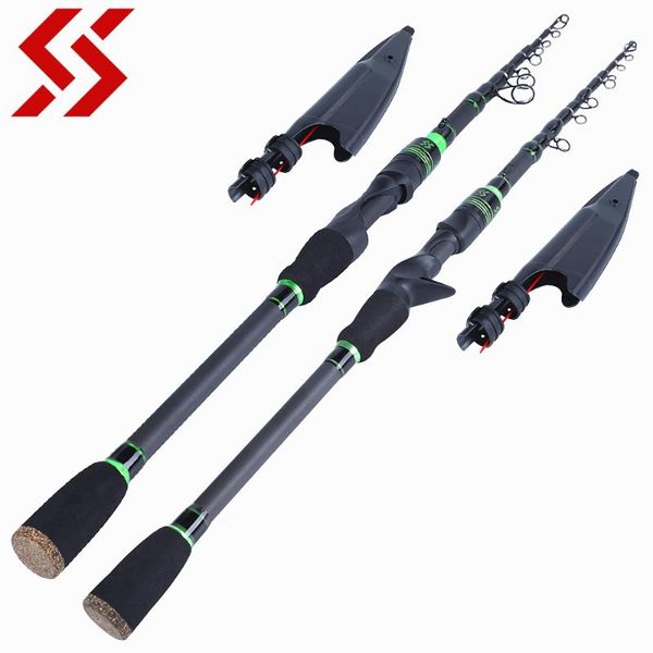 

sougayilang spinning casting fishing rod pole powfull ultralight portable 1.8m 2.1m fishing pole tackle gear