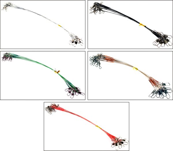 

12pcs fishing line 12cm/15cm/16cm/18cm steel fishing lure leader wire trace wire tool set line leash