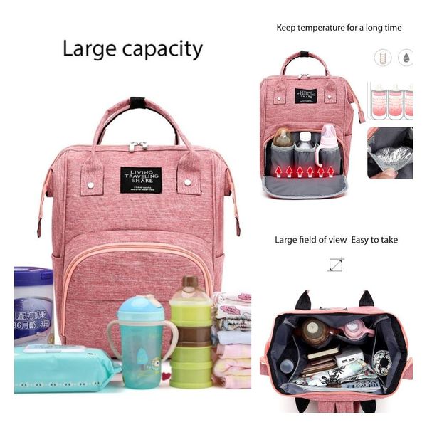 

multi-function oxford cloth mommy bag large capacity waterproof travel zipper mommy backpack casual baby nursing nappy bag