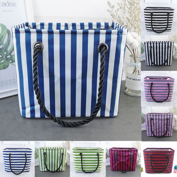 

new striped waterproof belt leakage mesh washing bag make up bag cosmetic travel wash organiser travel toiletry