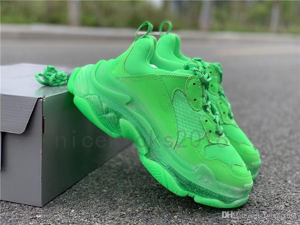 

paris crystal bottom triple-s designer shoes dad shoes platform triple s sneakers for men women vintage kanye old grandpa trainer sport shoe, Black