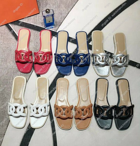 

luxe trendy woman leather loops slippers summer flats shoes deluxe genuine leather high grade quality girl casual wears holiday silver black