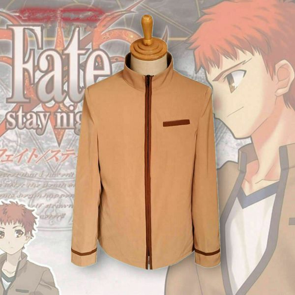 

anime fate stay night cosplay costume shirou emiya jacket coat uniforms, Black;red