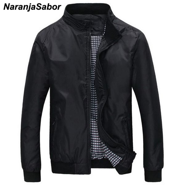 

naranjasabor 2018 spring autumn men's jackets new male outerwear casual fashion slim fit coat windbreaker men brand clothing 4xl, Black;brown