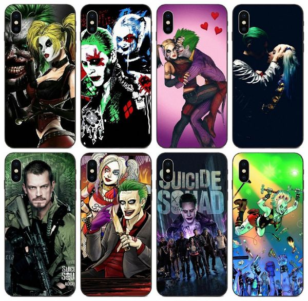 

tongtrade] suicide squad joker harley quinn dc comics case for iphone 11 pro x xs max 8s 8 7s 6 plus samsung s8 s9 s10 plus drop proof case