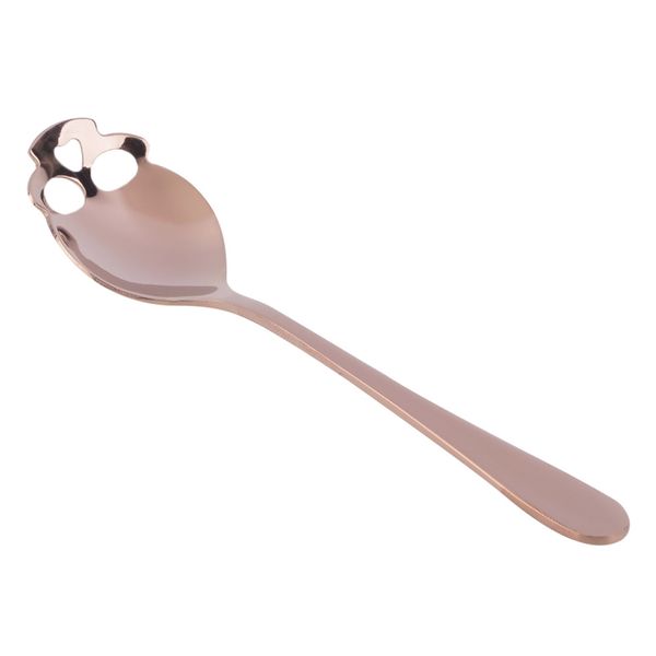 

preup stainless coffee spoon skull shape dessert spoon food grade stainless ice cream candy tea spoon tableware rose gold