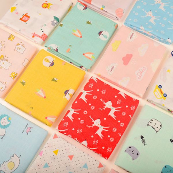 

christmas deer zoo small dinosaur cartoon printing diy cotton cotton cloth children's cloth, Black;white