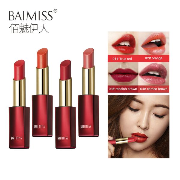 

baimiss matte velvet lipstick makeup base waterproof long lasting red lip stick cosmetic make up gifts for women