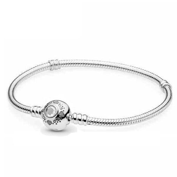 

925 sterling silver bracelet princess jasmine & aladdin with clasp snake bangle fit bead charm fashion jewelry, Golden;silver