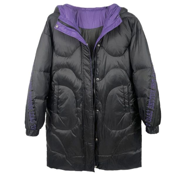 

black winter down jacket women pakras new 2019 winter down pakra women long slim thickening warm coat female outerwear