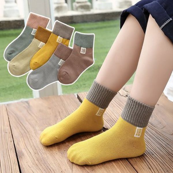 

5pairs/lot infant baby socks autumn winter baby socks for boys girls cotton newborn boys toddler 1-12y, Pink;yellow