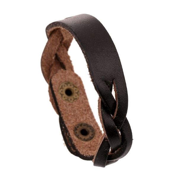 

pk0407 stock sale factory price studs on leather bracelet wholesale leather bracelet blanks man women braided bracelets, Golden;silver
