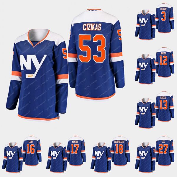 

womens new york islanders andrew ladd casey cizikas mathew barzal matt martin brock nelson anthony beauvillier anders lee hockey jerseys, Black;red