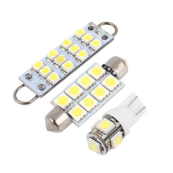 

uxcell white led map dome light bulb lamp interior package kit 11pcs