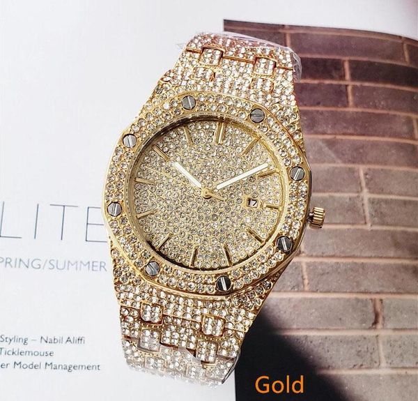 

Золото Мужского швейцарских часы Royal Oak Offshore Всего циферблат работа Алмазного Wacth