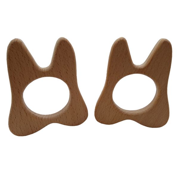 

4шт из натурального дерева большие зубы форма прорезыватель игрушки, мелкие моторики развития и сенсорные способности игрушки, ребенок идеал