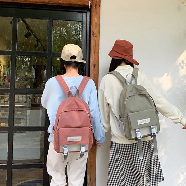 

ladies college student backpack designer zipper nylon fashion school backpacks for teenagers back pack bookbags high school bag