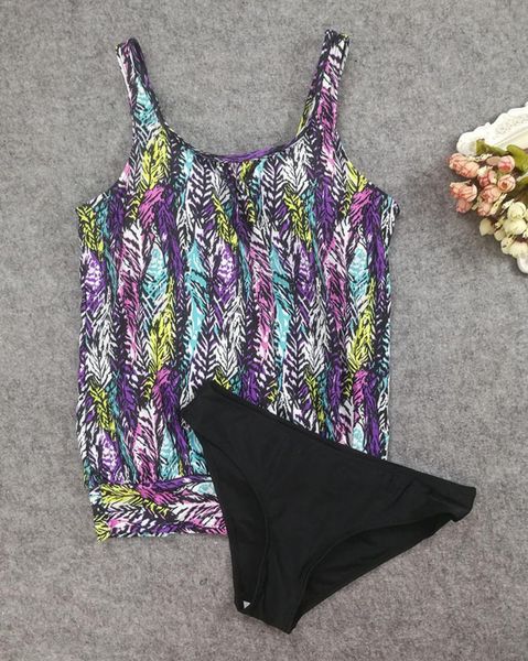 

printed ladies' swimsuit large size plus fat triangle bikini beach swimsuit, White;black