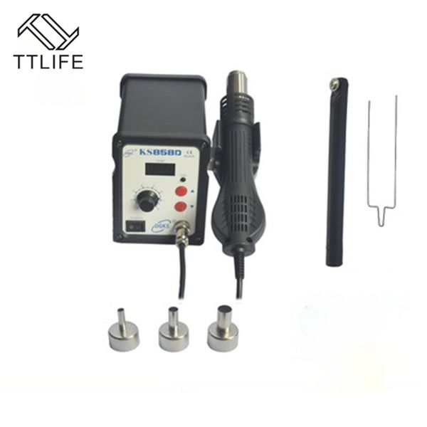

ttlife 2in1 8586 digital soldering iron station desoldering air gun smd rework station mobile phone repair air gun
