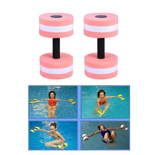

1pc eva dumbbell swimming yoga floating pool dumbbell for women men (pink