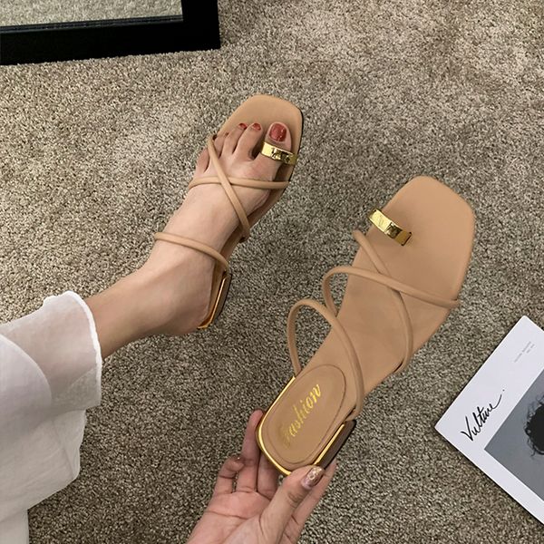 

square heel flat shoes female house slippers platform slipers women loafers slides fashion block summer 2020 pu rubber, Black