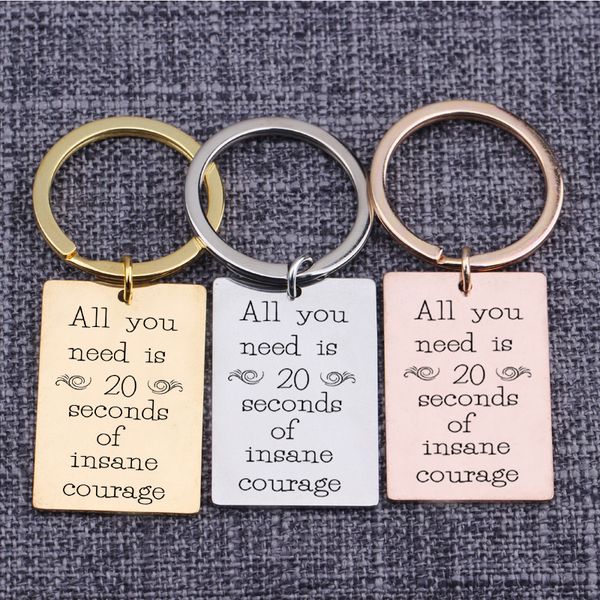

keyrings fashion inspirational keychain friend keepsake pendants charms motivational jewelry engraved car key tag present, Silver