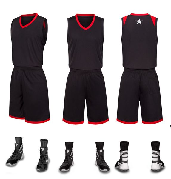 

2019 new blank basketball jerseys printed logo mens size s-xxl price fast shipping good quality black red br00012r