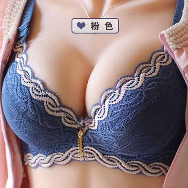 

loozykit fashion thick cup beauty push up bras lace back closure bralette lingerie bra for women brassiere, White;black