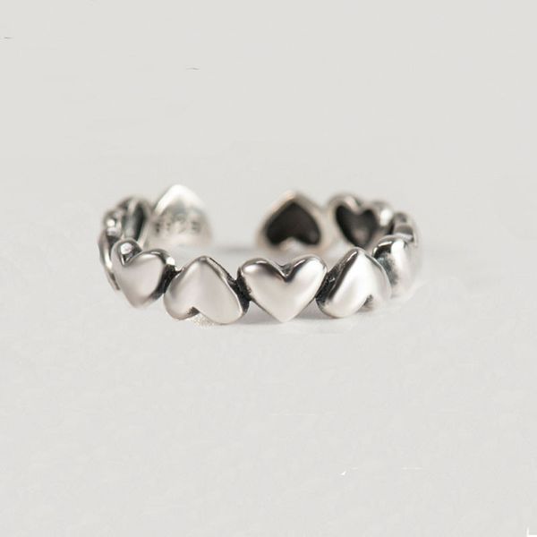 

genuine 925 sterling silver stackable ring heart zircon finger rings for women wedding anniversary jewelry anel ymr400