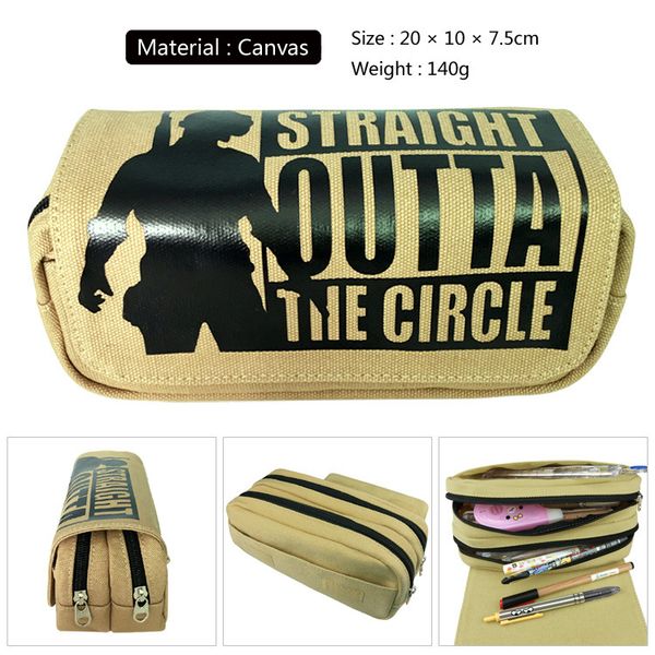 

playerunknown's battlegrounds pubg cosplay makeup bag cosmetic zipper stationery large capacity canvas pencil case pen