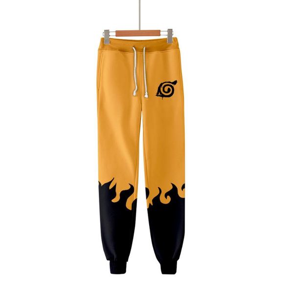 

teenager anime naruto uzumaki 3d jogger pants harajuku streetwear sweatpants casual trousers men/women cosplay costume pants, Black