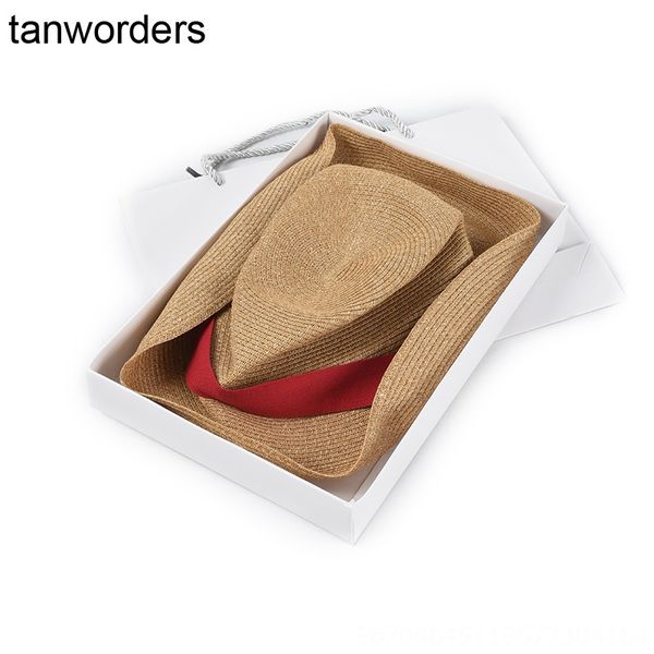 

li japanese fine li sun japanese exquisite paper boxed gift paper boxed hat gift box foldable uv sun hat, Blue;gray
