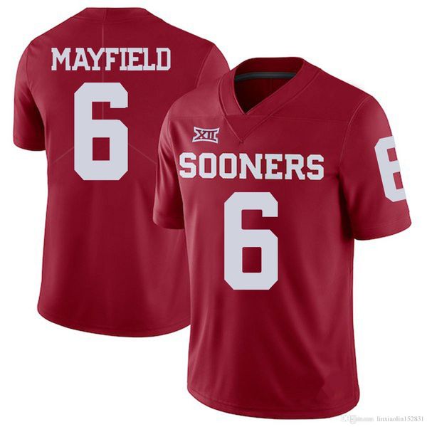 

baker mayfield home red stitched mens oklahoma sooners billy sims road white ncaa game college jerseys, Black
