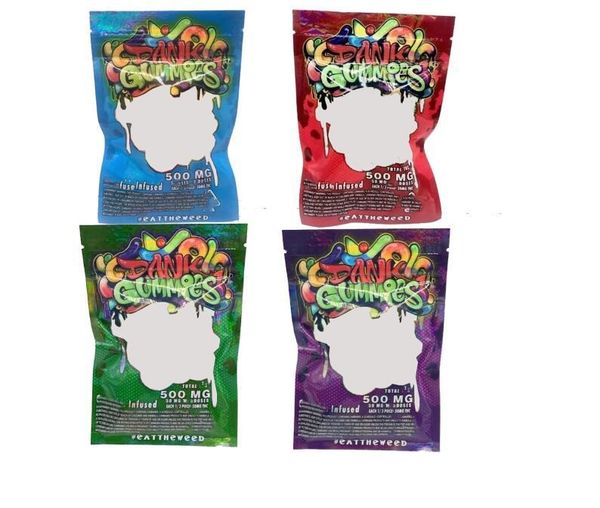 

Нового прибытие Maylar мешок Данк Gummies Zipper Bag Dry Tobacco Розничная сумка липкой конфета майларовой Сумка 500мга Упаковка мешки