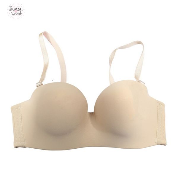 

underwear women solid bras pink convertible straps smooth seamless thin padded push up bra wireinvisible, Red;black