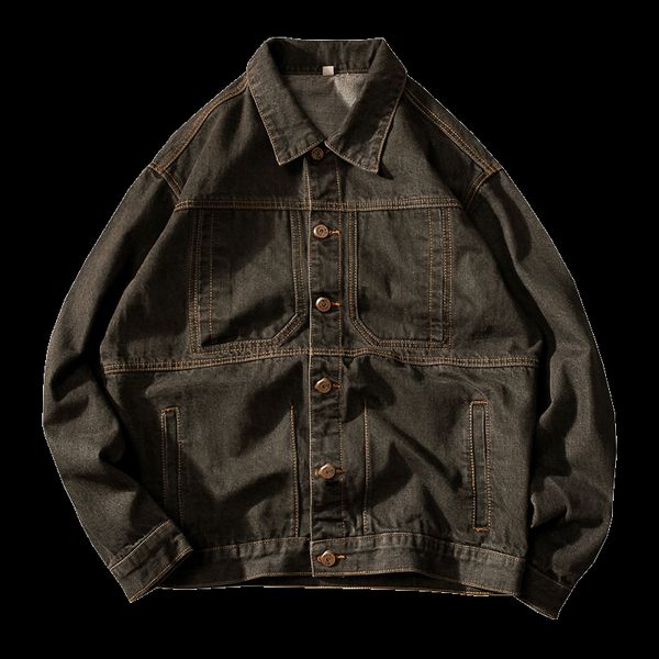 

autumn winter fashion denim jacket men bomber motorcycle jackets men cowboy streetwear casual jeans clothing male plus size, Black;brown