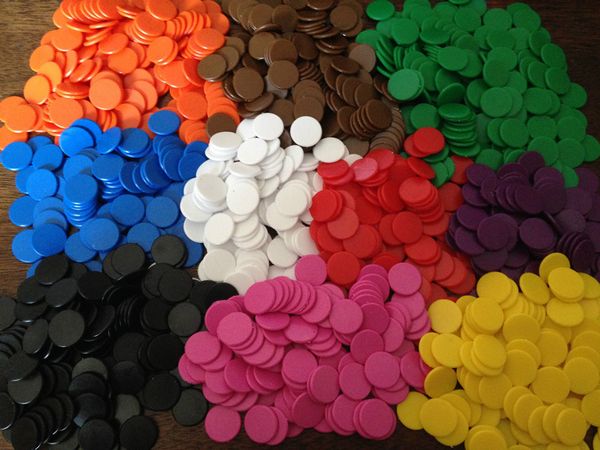 

100 opaque plastic board game counters tiddly winks numeracy teaching