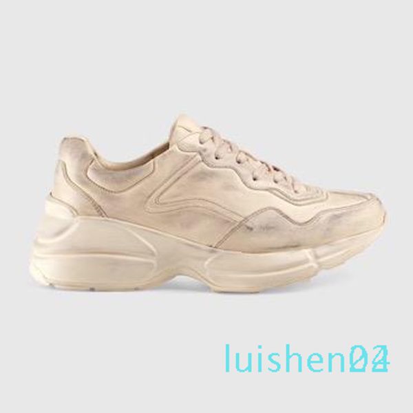 

mens rhyton casual shoes dad sneaker paris fashion luxury designer womens shoe platform sports strawberry wave mouth tiger web printl02 l24, Black