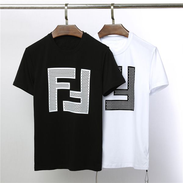 

2020ss весна и лето новый высококачественный хлопок печать с коротким рукавом круглый вырез панели футболка размер: m--xl-xxl-xxxl цвет: че, Black;brown