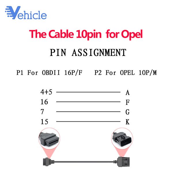 

for 10pin to 16pin female diagnostic connector cable obd obdii for 10 pin obd to obd2 10pin cable